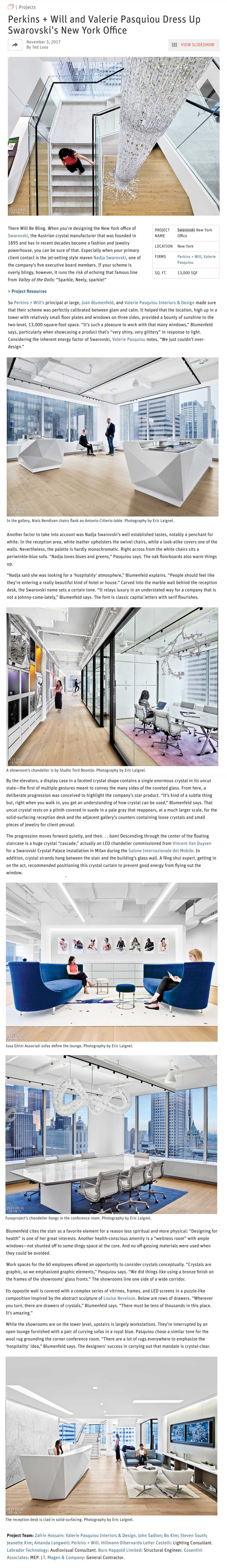 interior design sept 2017 swaroski article